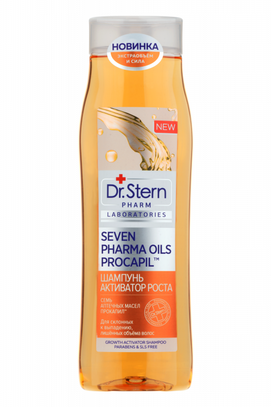 Dr.Stern СЕМЬ АПТЕЧНЫХ МАСЕЛ, ПРОКАПИЛ, шампунь активатор роста, 400мл